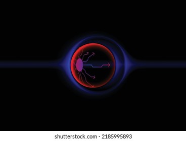 Blue and Red High Tech Futuristic Cyberspace Technology Background