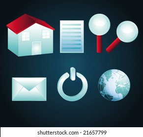 Blue and red icons 1