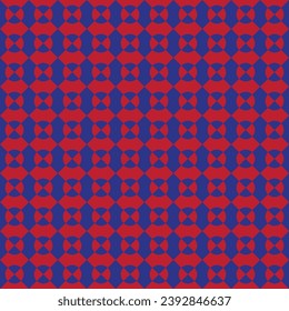 blue and red interlocking pattern