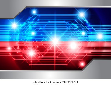 blue red Light Abstract Technology background for computer graphic website and internet, circuit board. 