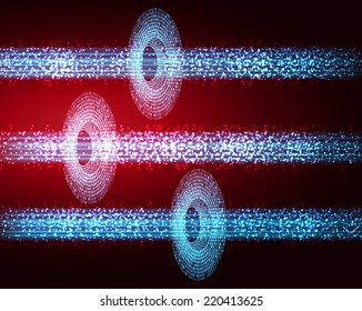 Blue red Light Abstract Technology background for computer graphic website and internet