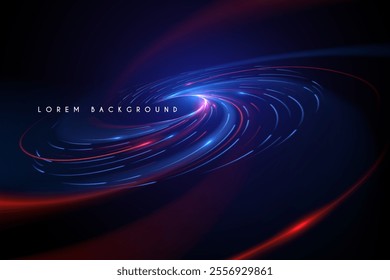 Blue and red light swirl effect