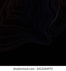 Blue and red line and black background