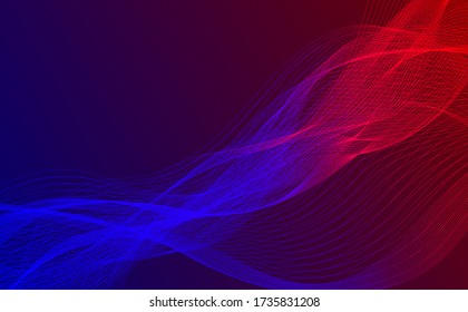 Fondo del futuro de la línea roja azul