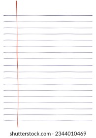 blue and red line on white papers Vector illustration