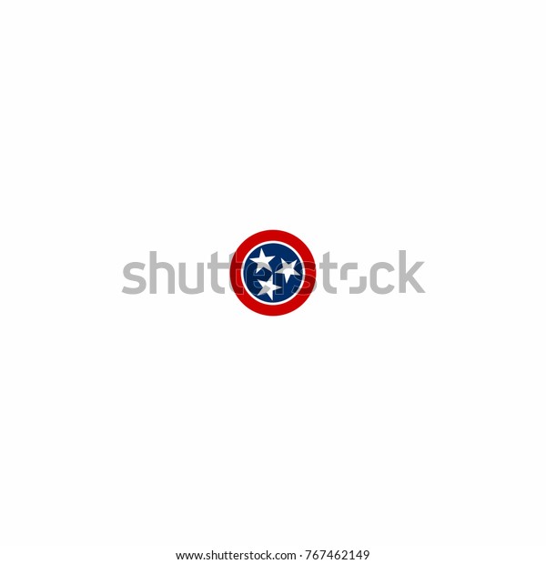 Blue Red Logo Tennessee Stars Vector Stock Vector Royalty Free 767462149