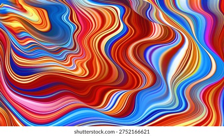 Blue red marble background. Nature gradient wave bg. Precious gemstone onyx texture. Abstract flowing layered slate. Vector illustration, EPS 10.