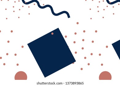 Blue and red Memphis background vector