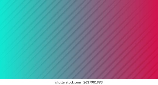 Blue and red minimal stripes abstract luminous tech background, vector.