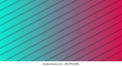 Blue and red minimal stripes abstract luminous tech background, vector.