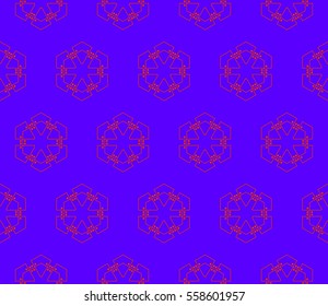 Blue and red modern stylish texture.Stylish background with fancy elements. Vector seamless pattern.