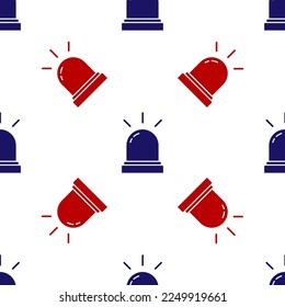 Blue and red Motion sensor icon isolated seamless pattern on white background.  Vector