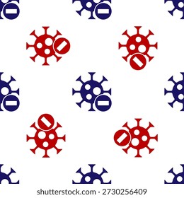 Icono negativo del virus aislado sin patrón en el fondo blanco. Virus del coronavirus 2019-nCoV. Bacterias y gérmenes, cáncer celular, microbios, hongos.  Vector