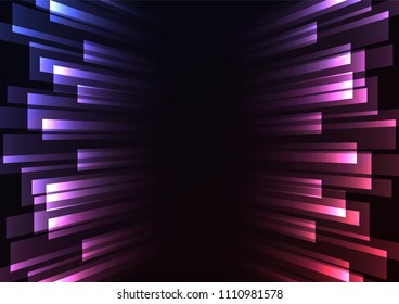 blue red overlap stripe rush in dark background, bar layer backdrop, simple technology template, vector illustration
