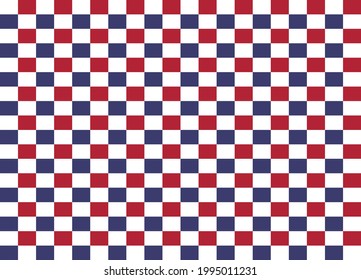 Blue and red plaid seamless pattern background.Colorful vector design for 4th of July Concep and decorative wrapping,cover,texture,fabric,textile.