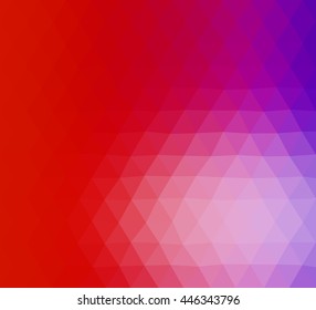 Blue and red polygonal mosaic background illustration