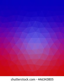 Blue and red polygonal mosaic background illustration