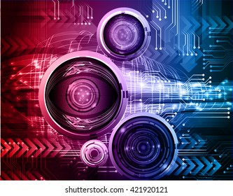 blue red purple arrow abstract light hi speed internet technology background illustration, Background conceptual image of digital. eye scan virus computer. motion move graphic. vector