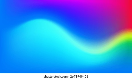 Fondo abstracto de malla degradada rojo y púrpura azul con malla ondulada de color amarillo agradable para el Fondo de pantalla o el Anuncio