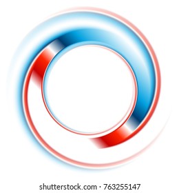 Blue   red round circle logo design  Vector background