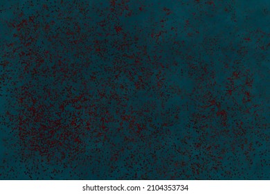 Blue and red rusty metal effect wallpaper