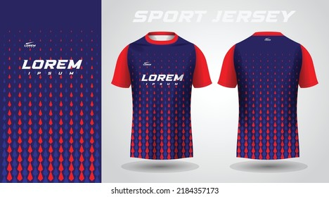 blue red shirt sport jersey design