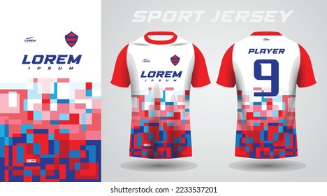 blue red shirt sport jersey design