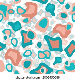 Patrón vectorial de formas extrañas de textura azul 