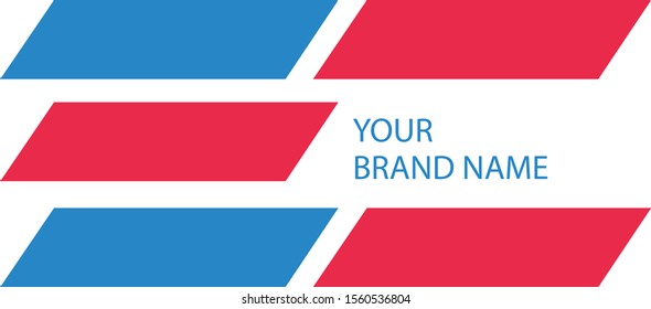 Blue Red Stripes Logo Vector Design Stock Vector (Royalty Free