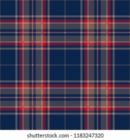 Blue and Red Tartan Plaid Cloth Texture Pattern