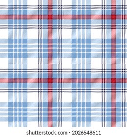 Blue and red tartan plaid. Scottish pattern fabric swatch. 