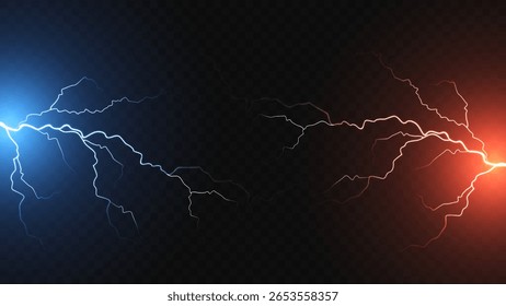 Blue e Red Thunder isolados vetor relâmpago png. Realista natural neon efeito relâmpagoTrovoada. 19 de outubro de 2013 "Blitz Lightning Thunder Light Sparks Storm Flash Thunderstorm" .