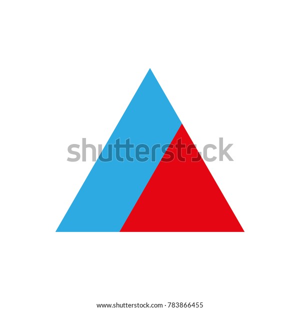 Blue Red Triangle Inclined Cut Brand Stock Vector (Royalty Free ...