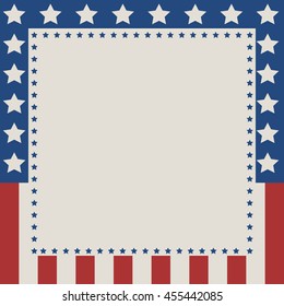 Blue And Red USA Stars And Stripes Page Border