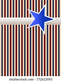 Blue and red USA stars and stripes page border