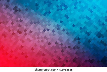 Blue, Red vector crooked abstract template. A completely new color illustration in a vague style. A completely new template for your business design.