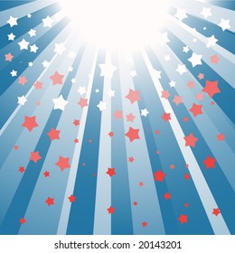 Blue and red vector holiday starburst