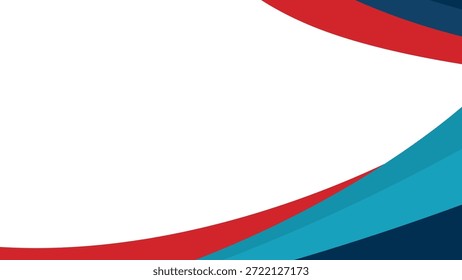blau-rote Wellenform Hintergrund flache Farbe Vektorgrafik Vorlage Design