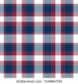 Patriotic Tartan White Blue Red Seamless Stock Vector (Royalty Free ...