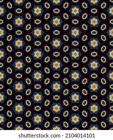 Blue, red and yellow color seamless pattern texture and template. Multicolored. Colorful ornamental graphic design. Colored mosaic ornaments. Vector illustration. EPS10.