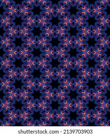 Blue, red and yellow color seamless pattern texture and template. Multicolored. Colorful ornamental graphic design. Colored mosaic ornaments. Vector illustration. EPS10.