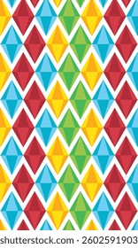 Blue, red and yellow diamond. diamond pattern. diamond pattern background. diamond background. Seamless pattern. for backdrop, decoration, Gift wrapping