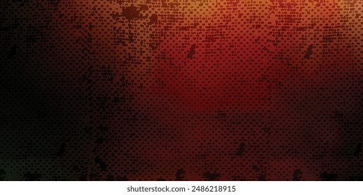 Blue red yellow gradient grainy background, blurred colors noise textured banner design,