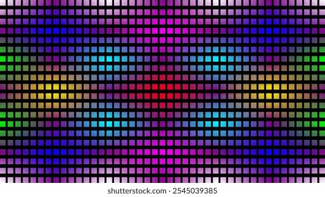 Blue red yellow green purple tech background abstract pixel pattern.  Gradient pixel art ready for technology or futuristic background.