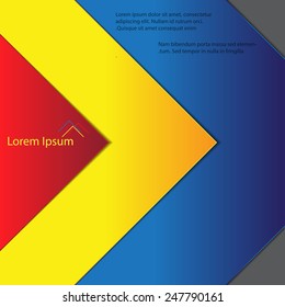 Blue, Red, Yellow Modern Design Vector