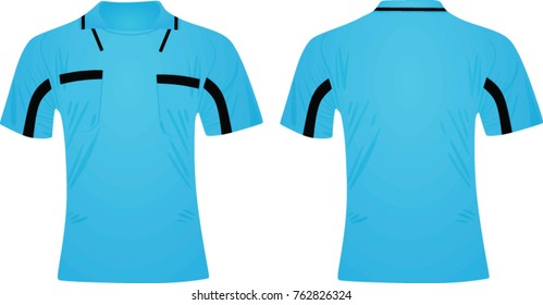 Blue Referee T Shirt. Vector Illustration