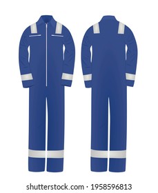 Uniforme reflexivo azul. ilustración vectorial