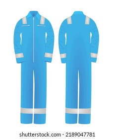Uniforme reflexivo azul. ilustración vectorial