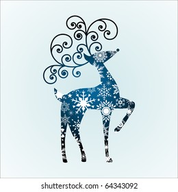 blue reindeer