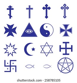 Blue Religious Icons